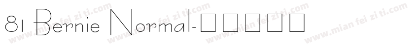 81 Bernie Normal字体转换